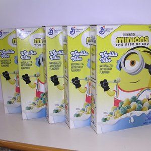 Minions The Rise of Gru Vanilla Vibe Cereal 5 Box